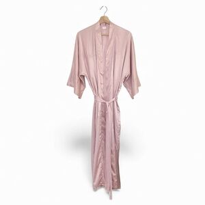 Slip x Kylie Skin Pure Mulberry Silk Long Robe Blush Pink One Size Luxury Glam